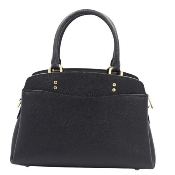 COACH Leather Mini Lillie Carryall Black With Gold Hardware Feet NWT - Picture 6 of 10